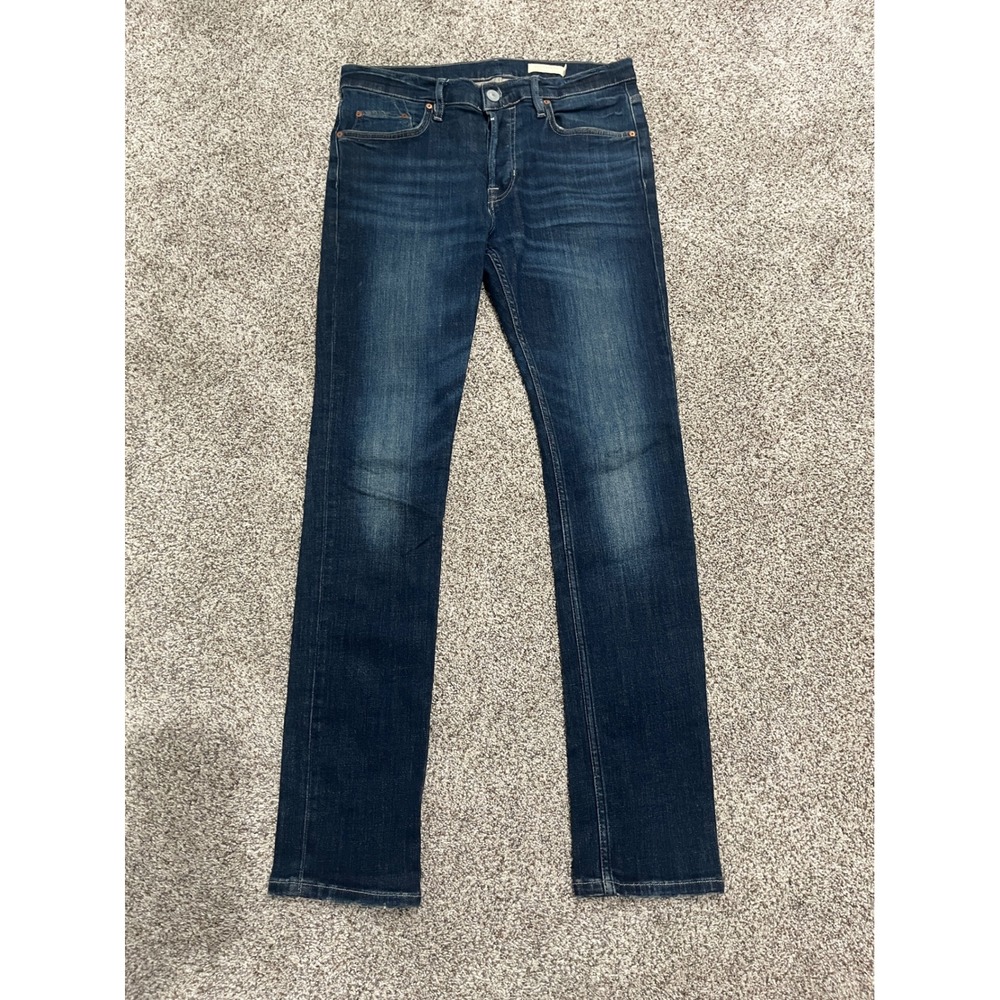 AllSaints Cigarette Jeans Mens 32 Dark Wash Slim Fit Indigo Denim Button Fly